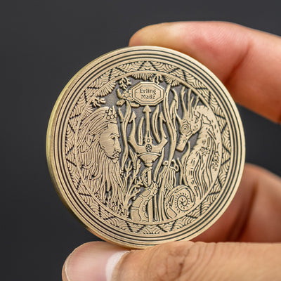 Erling EDC X Madzcreations Collab Coin - Antiqued Brass (Exclusive)