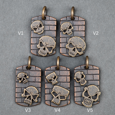 Cruz Custom Tools - Skull Keychains - Brass