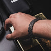 Tomas Makes Vector Bracelet - Titanium w/ Dark Matter Gold Carbon Fiber (Custom)