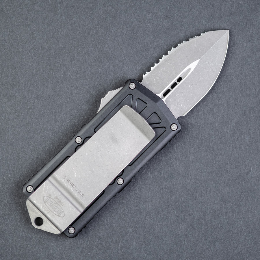 Microtech 157-12AP Exocet - Black D/E Apocalyptic Blade
