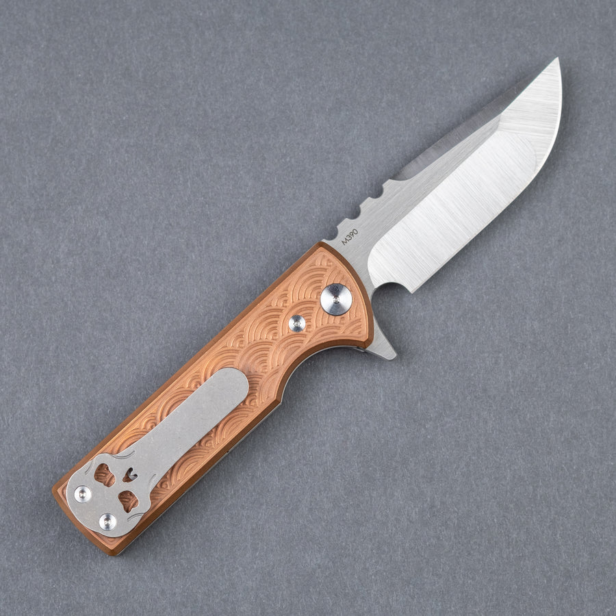Damaged Box Chaves Knife & Tool T.A.K Flipper - Seigaiha Engraved Copper (Exclusive)