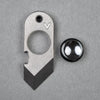 EDC-V Seax Pry - Aged Titanium w/ Glass Zirc Button