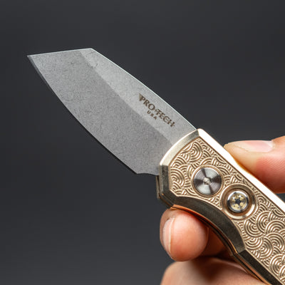 Pro-Tech Knives Seigaiha Runt 5 - Magnacut & Bronze (Limited & Custom)