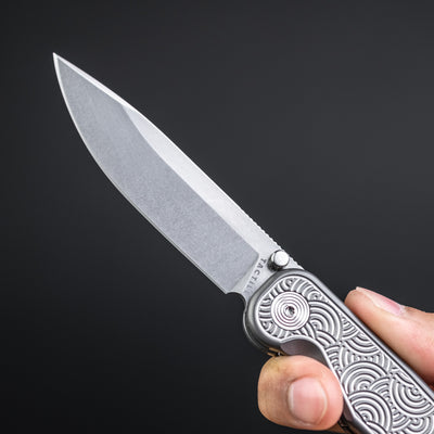 Tactile Knife Co. Rockwall Thumbstud - Darkwash Seigaiha (Exclusive)