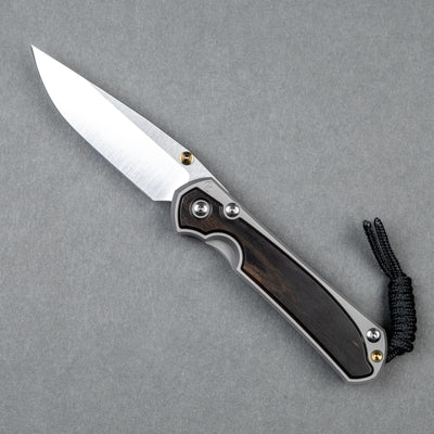 Chris Reeve Knives Small Sebenza 31 w/ Macassar Ebony, Non-Polished Handle, Polished Drop Point