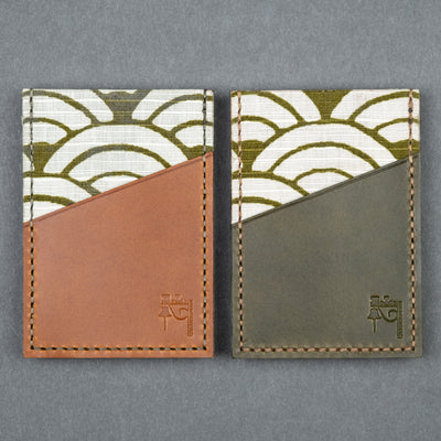 El Mercantile Low-Pro Leather Wallet - Seigaiha (Custom)