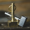 Ober Metal Works Square Head Hammer Keychain - Titanium