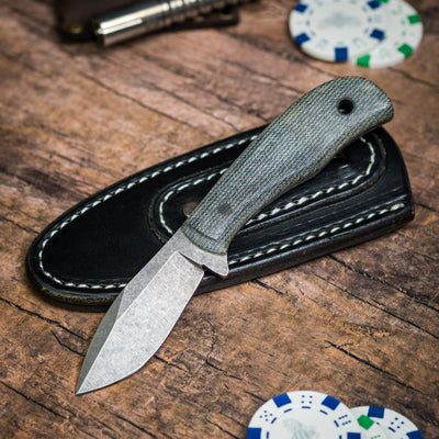 Pre-Owned: Taylor Made Nessie Fixed Blade - Blue Denim Micarta
