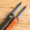 Microtech UTX-70 D/E Distressed Apocalyptic - Fully Serrated