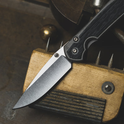 Chris Reeve Knives Small Sebenza 31 Drop Point S45VN - Black Micarta Inlay
