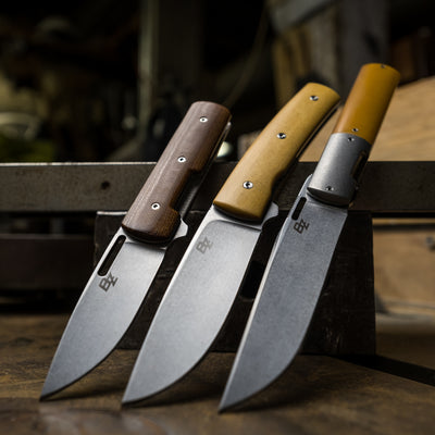 Brad Zinker Custom Knives Urban Trapper - Butterscotch Micarta (Custom)