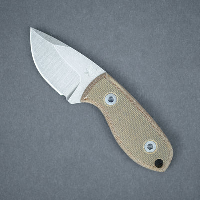 JW Knives Meridian 2.0 Fixed Blade - D2 & Two-Tone Canvas Micarta (Custom)