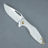 Koenig Arius - Patterned w/ Stonewashed Blade, Polished Flats & Bronze Ti Screws