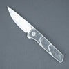 JD Knives Iridium Inter - Orange Peel Ti w/ Marbled CF Inlays & CTS-XHP Blade (Custom)