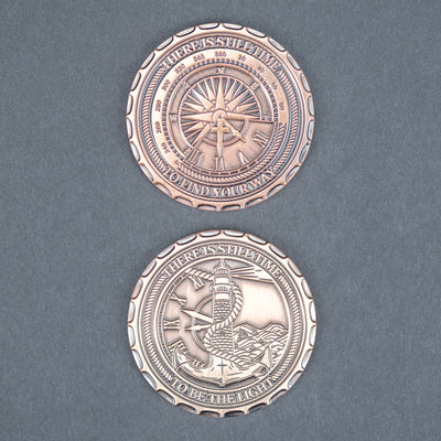theGRIMpocket Black Metal Still Time Coin - Copper