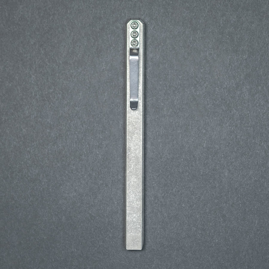Zach Wood Pen Pry 4.5" - Titanium w/ Clip