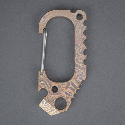 Anso Carabiner V3 - Bronze w/ Breaking Waves Engraving