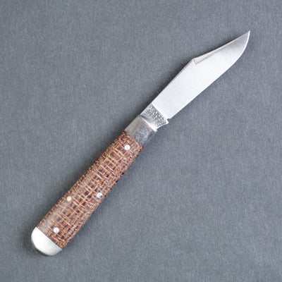 Pre-Owned: GEC #15 Tidioute Huckleberry Boy's Knife - Brown Burlap Micarta