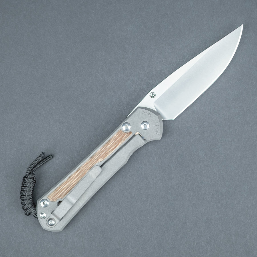 Chris Reeve Knives Large Sebenza 31 - S45VN Drop Point Blade w/ Natural Micarta Inlay