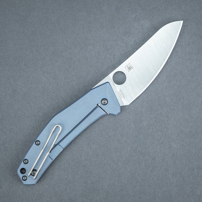 Spyderco SpydieChef - Blue Anodized w/ Seigaiha Engraving (Exclusive)