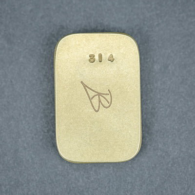Ben Krein Worry Stone - Brass w/ Seigaiha V2 Engraving (Exclusive)