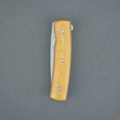 Brad Zinker Custom Knives FR Liner Lock - Butterscotch Micarta (Custom)