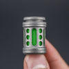 Combat Beads Full Sized Concealed Bead - Titanium w/ Neon Green Turbo Glow