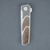 JD Knives Iridium Inter - Bead Blasted Titanium w/ Brown Micarta Inlays & CTS-XHP Blade (Custom)