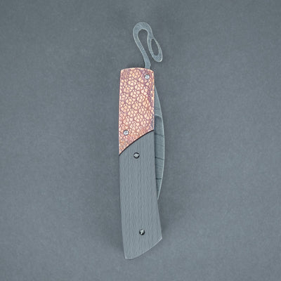 Mardi Meshejian Wharncliffe Style Folder - Damascus & Carbon Fiber (Custom)