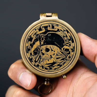 La Pira Productions Engraved Compass - Brass (Custom)