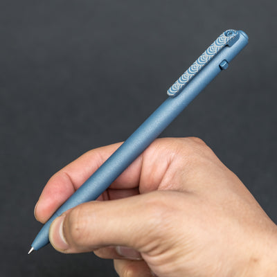Tactile Turn Slim Side Click Pen - Seigaiha Cerakoted Titanium