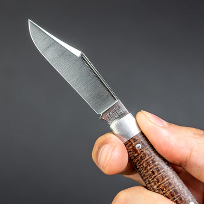 Pre-Owned: GEC #15 Tidioute Huckleberry Boy's Knife - Brown Burlap Micarta