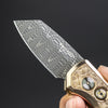 Pro-Tech Knives Seigaiha Runt 5 - Damascus & Bronze (Limited & Custom)