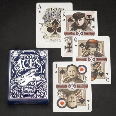 Game - Black Ink Playing Cards - Top Aces Of WWI - Limited Edition