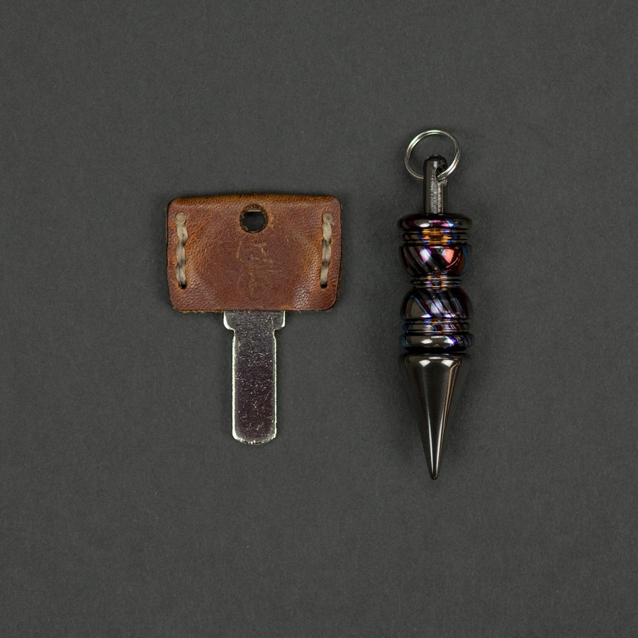 Keychains & Multi-Tools - Brett Yulich Dark Ti Bead On Zirc Bead Keeper (Custom)