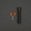 Keychains & Multi-Tools - Cruz Custom Tools Round Cracked Driver W/ Bearing Cap - Brass & Micarta (Custom)