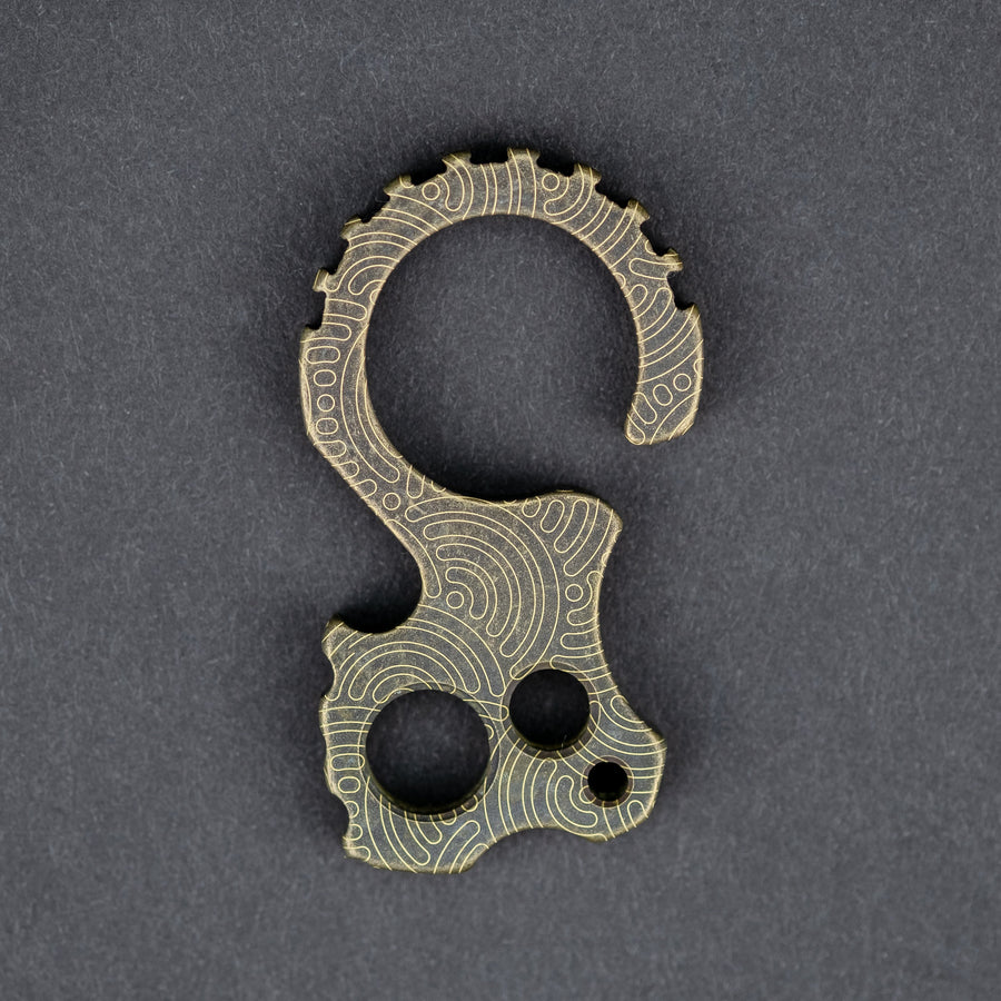 Keychains & Multi-Tools - Koch Tools Culprit 2.0 - Brass W/ Seigaiha (Exclusive)