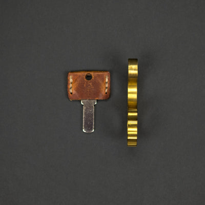 Keychains & Multi-Tools - Pre-Owned: VoxDesign Diamondback Chaos Skull Stamped Snailor - Marine Brass (Custom)