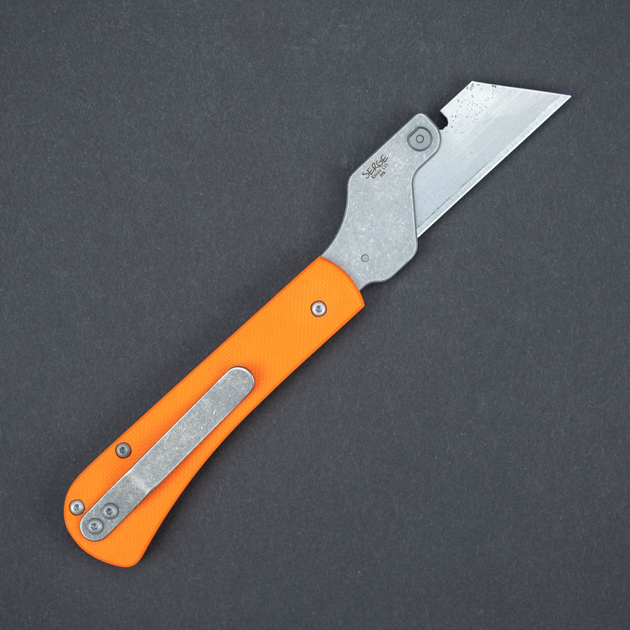 Keychains & Multi-Tools - Serge Knives Slipjoint Razor - Orange G10