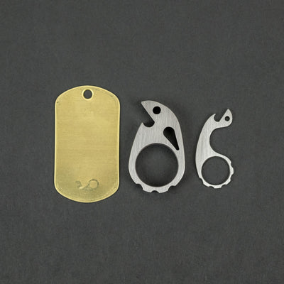 Keychains & Multi-Tools - VoxDesign Complete Keyring - Tiny Ping, Mini Snailor, & Brass Dog Tag (Custom)