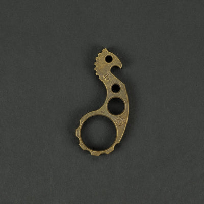 Keychains & Multi-Tools - VoxDesign Sulky Seahorse - Patinaed Brass (Custom)