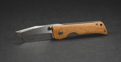Knife - Billy Cho Knives Mini 56 - Brown Canvas Micarta (Custom)