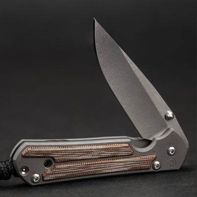 Knife - Chris Reeve Knives Small Sebenza 21 Drop Point - Natural Micarta