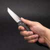 Chris Reeve Knives Small Sebenza 21 Tanto - Black Micarta w/ Dual Thumb Lugs