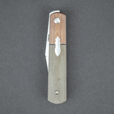 Knife - Enrique Peña Clip Point Front Flipper - Micarta (Custom)