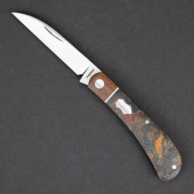 Knife - Enrique Peña Wharncliffe Trapper - Vintage Rag Micarta (Custom)