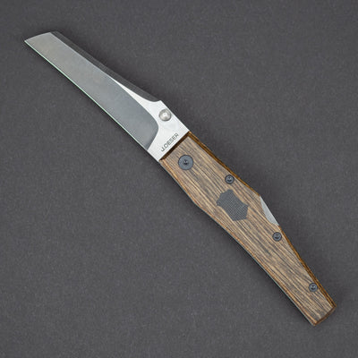 Knife - Jared Oeser COATL Thumbstud Lockback - Westinghouse Wood & Carboquartz  (Custom)