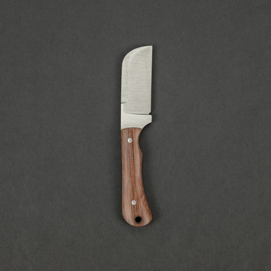 Knife - Jeffery Mitchell Mini Cleaver - Brown Micarta (Custom)