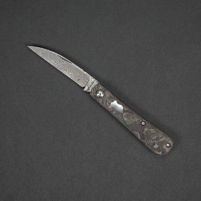 Knife - Jeffery Mitchell Swayback - Marbled Carbon Fiber (Custom)