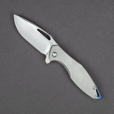 Koenig Arius - Standard w/ Stonewashed Blade & Blue Hardware